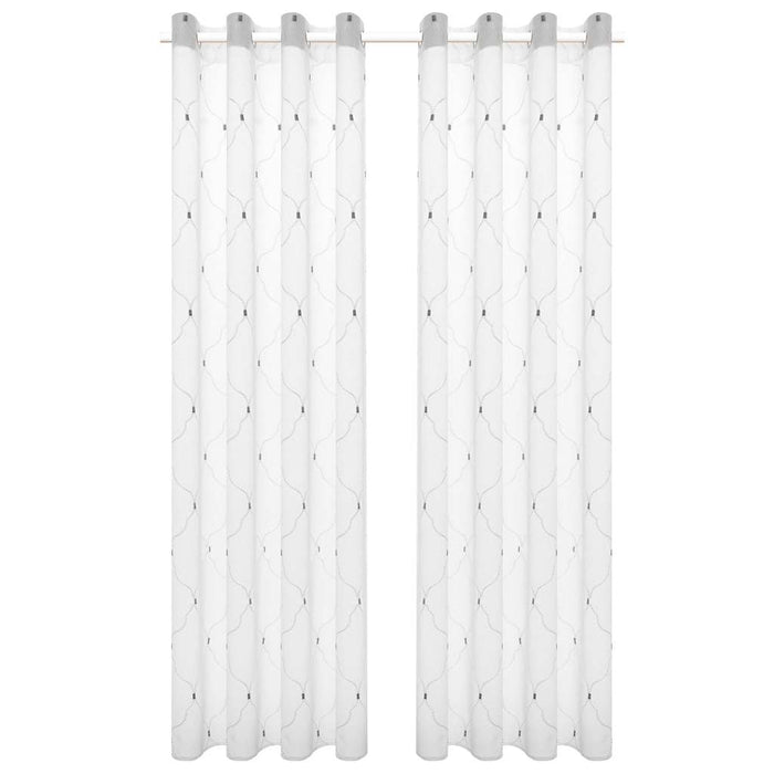 Perdele 2 pcs Alb 140 x 245 cm Poliester - WALTI WALTI