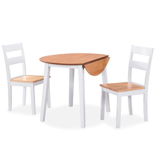 Set mobilier bucătărie, 3 piese, MDF și lemn de hevea, alb - WALTI WALTI