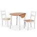 Set mobilier bucătărie, 3 piese, MDF și lemn de hevea, alb - WALTI WALTI
