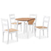 Set mobilier de bucătărie, 5 piese, MDF și lemn de hevea, alb - WALTI WALTI