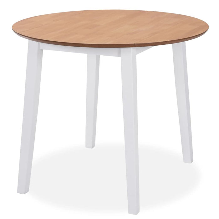 Set mobilier de bucătărie, 5 piese, MDF și lemn de hevea, alb - WALTI WALTI