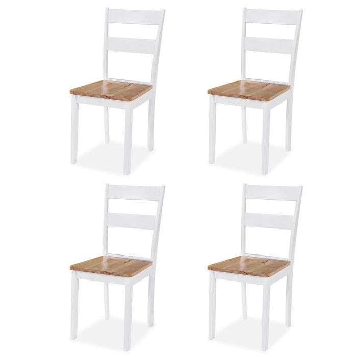 Set mobilier de bucătărie, 5 piese, MDF și lemn de hevea, alb - WALTI WALTI