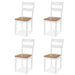 Set mobilier de bucătărie, 5 piese, MDF și lemn de hevea, alb - WALTI WALTI