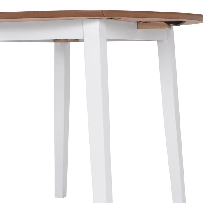 Set mobilier de bucătărie, 5 piese, MDF și lemn de hevea, alb - WALTI WALTI
