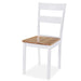 Set mobilier de bucătărie, 5 piese, MDF și lemn de hevea, alb - WALTI WALTI