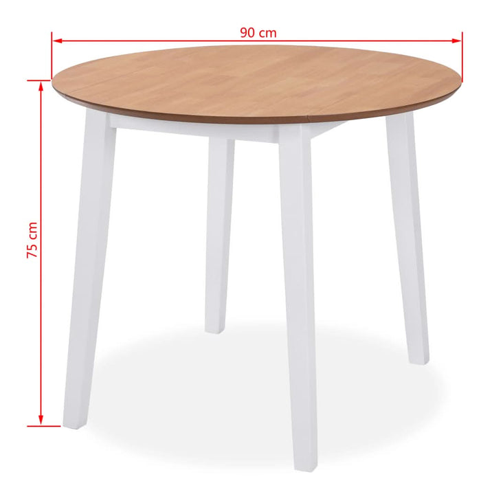 Set mobilier de bucătărie, 5 piese, MDF și lemn de hevea, alb - WALTI WALTI