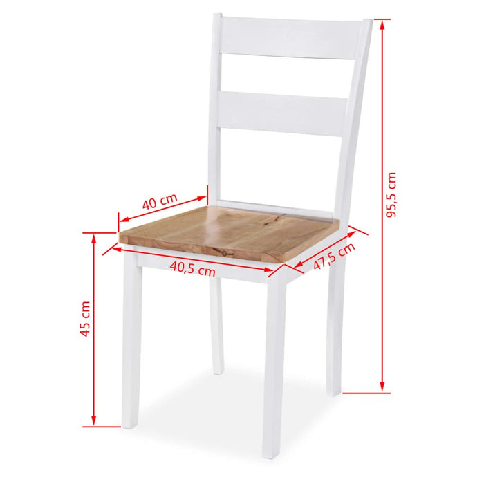 Set mobilier de bucătărie, 5 piese, MDF și lemn de hevea, alb - WALTI WALTI