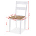 Set mobilier de bucătărie, 5 piese, MDF și lemn de hevea, alb - WALTI WALTI