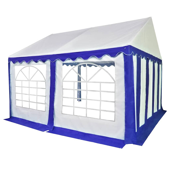 Pavilion de grădină, albastru și alb, 3 x 4 m, PVC WALTI
