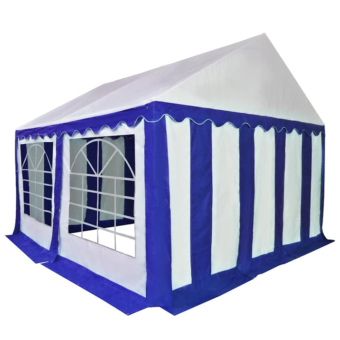 Pavilion de grădină, albastru și alb, 3 x 4 m, PVC WALTI