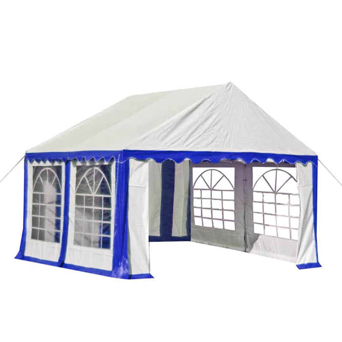 Pavilion de grădină, albastru și alb, 3 x 4 m, PVC WALTI