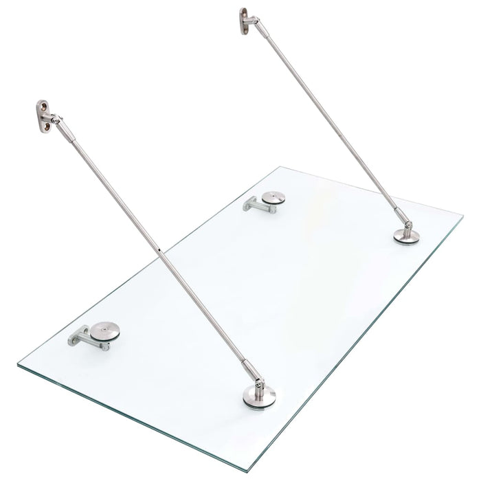 VSG Copertină sticlă securizată pt ușa din față,120x60 cm, oțel WALTI