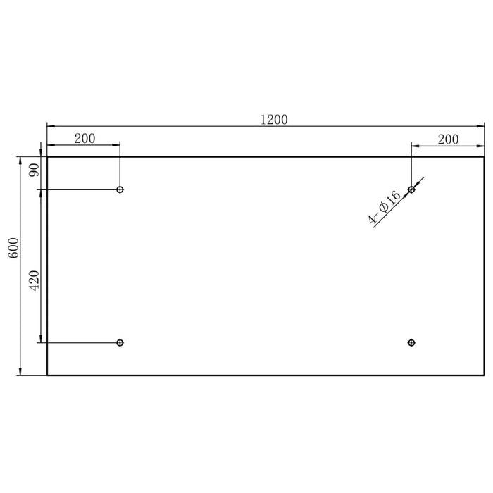 VSG Copertină sticlă securizată pt ușa din față,120x60 cm, oțel WALTI