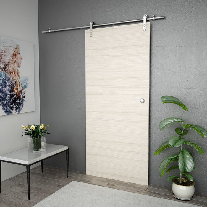 Set piese pentru ușă glisantă, argintiu, 183 cm oțel inoxidabil - WALTI WALTI