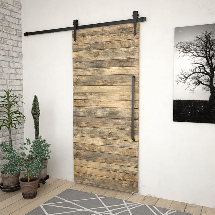 Set piese pentru ușă glisantă, negru, 183 cm, oțel - WALTI WALTI