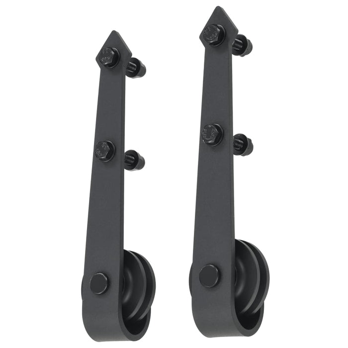 Set piese pentru ușă glisantă, negru, 183 cm, oțel - WALTI WALTI