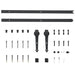 Set piese pentru ușă glisantă, negru, 183 cm, oțel - WALTI WALTI