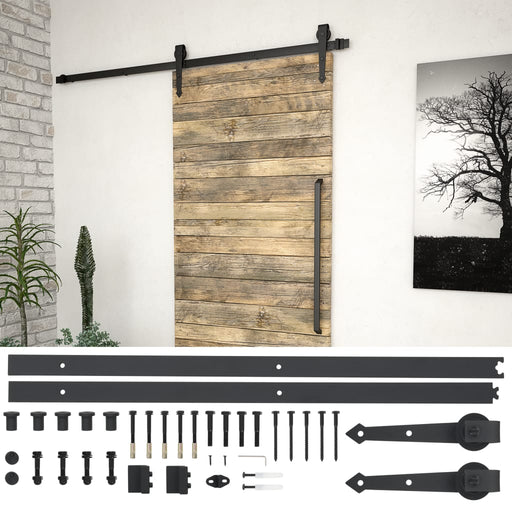 Set piese pentru ușă glisantă, negru, 183 cm, oțel - WALTI WALTI