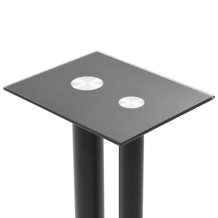 Standuri boxe 2 buc, sticlă securizată, design 2 coloane, negru - WALTI WALTI