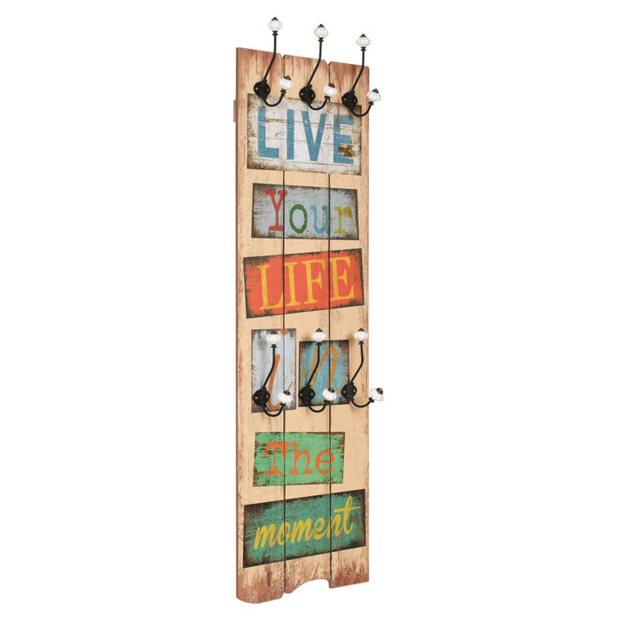 Cuier de perete cu 6 cârlige, 120 x 40 cm, LIVE LIFE - WALTI WALTI