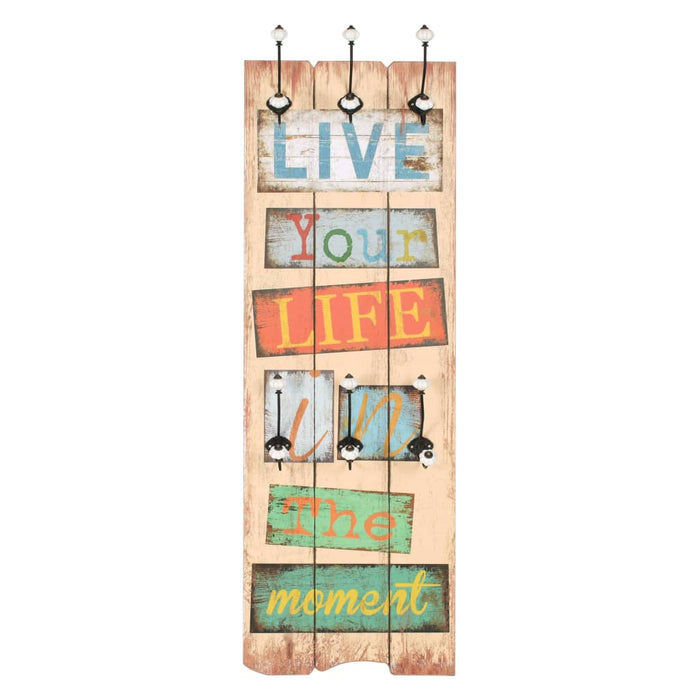 Cuier de perete cu 6 cârlige, 120 x 40 cm, LIVE LIFE - WALTI WALTI