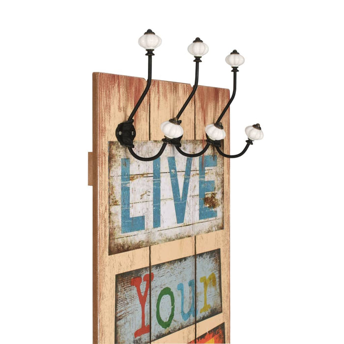 Cuier de perete cu 6 cârlige, 120 x 40 cm, LIVE LIFE - WALTI WALTI
