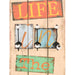 Cuier de perete cu 6 cârlige, 120 x 40 cm, LIVE LIFE - WALTI WALTI