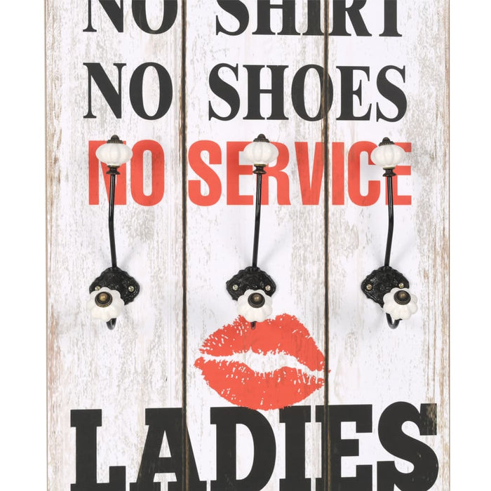 Cuier de perete cu 6 cârlige MEN LADIES, 120 x 40 cm - WALTI WALTI