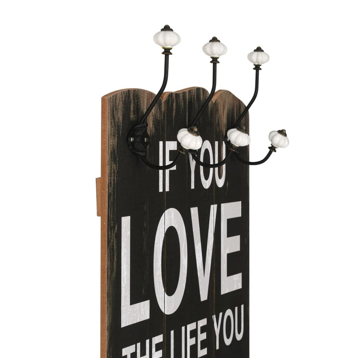 Cuier de perete cu 6 cârlige, 120 x 40 cm, LOVE LIFE WALTI