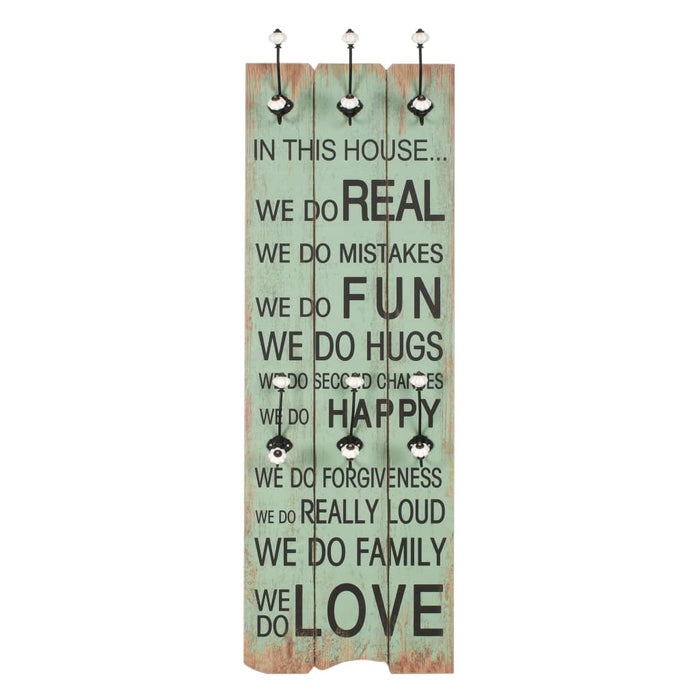 Cuier de perete cu 6 cârlige, 120x40 cm, HAPPY LOVE - WALTI WALTI