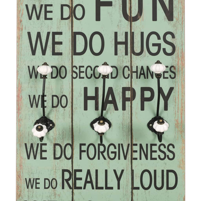 Cuier de perete cu 6 cârlige, 120x40 cm, HAPPY LOVE - WALTI WALTI