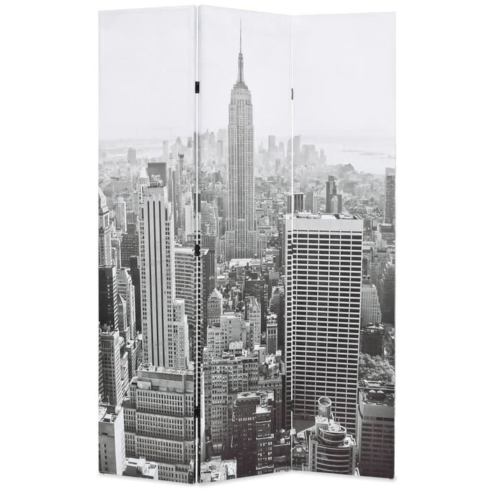 Paravan cameră pliabil, 120x170 cm, New York pe zi, alb/negru - WALTI WALTI