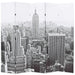 Paravan cameră pliabil, 200x170 cm, New York pe zi, alb/negru - WALTI WALTI