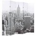 Paravan cameră pliabil, 200x170 cm, New York pe zi, alb/negru - WALTI WALTI