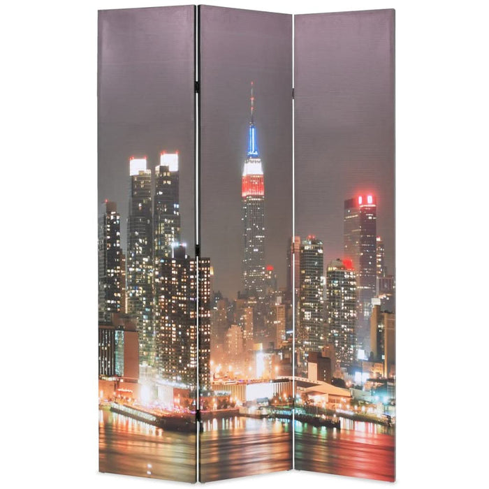 Paravan cameră pliabil, 120x170 cm, New York pe timp de noapte - WALTI WALTI