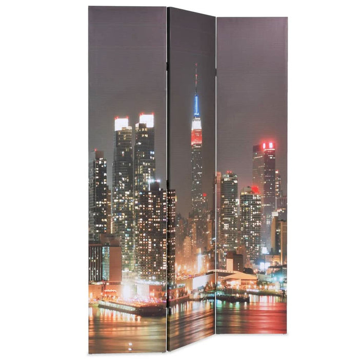 Paravan cameră pliabil, 120x170 cm, New York pe timp de noapte - WALTI WALTI