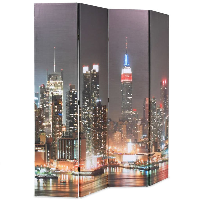 Paravan cameră pliabil 160 x 170 cm, New York pe timp de noapte - WALTI WALTI