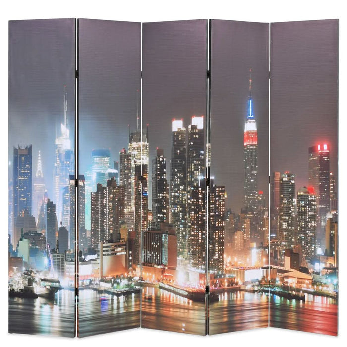 Paravan cameră pliabil, 200x170 cm, New York pe timp de noapte - WALTI WALTI