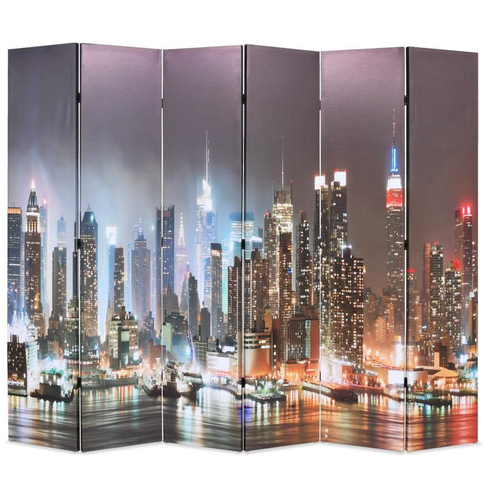 Paravan cameră pliabil 228 x 170 cm, New York pe timp de noapte - WALTI WALTI
