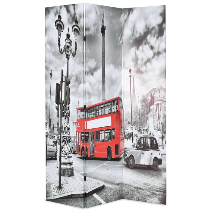 vidaXL Paravan cameră pliabil, 120x170 cm, autobuz londonez, negru/alb - WALTI WALTI