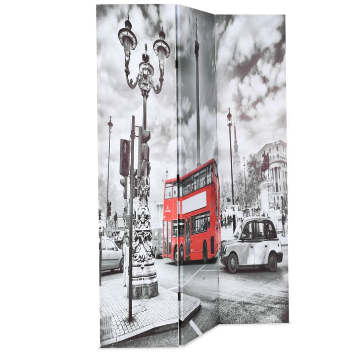 vidaXL Paravan cameră pliabil, 120x170 cm, autobuz londonez, negru/alb - WALTI WALTI
