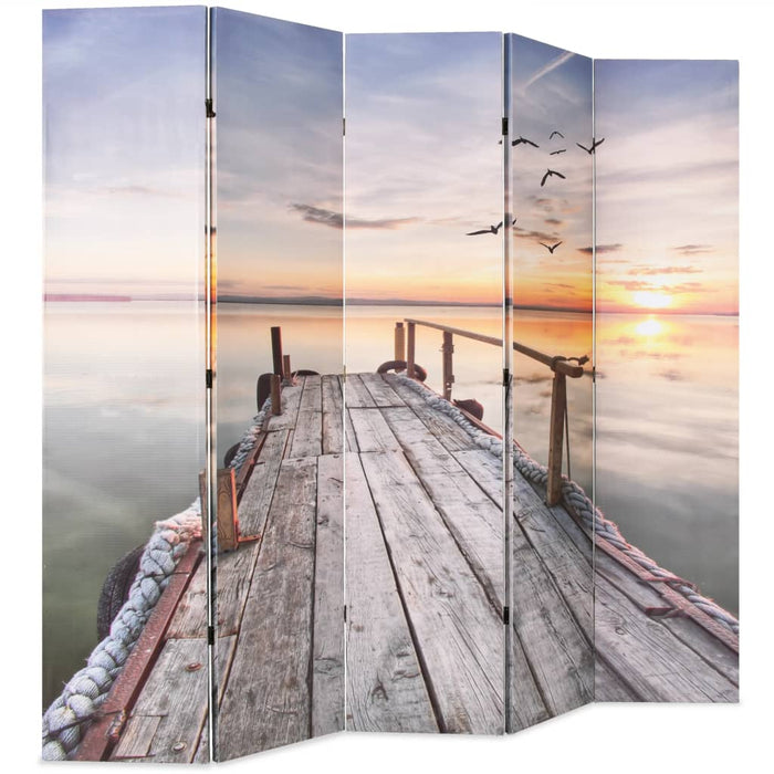 Paravan de cameră pliabil, 200 x 170 cm, imprimeu lac - WALTI WALTI