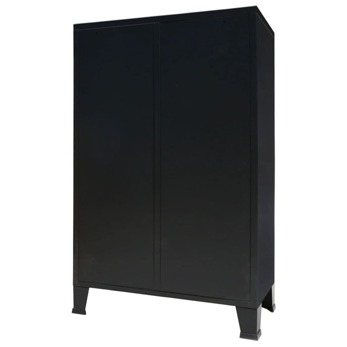 Șifonier, stil industrial, 67 x 35 x 107 cm, negru, metal - WALTI WALTI