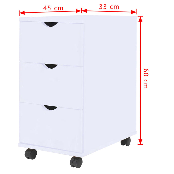 Dulap cu sertare, 33 x 45 x 60 cm, alb - WALTI WALTI