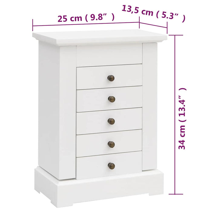 Cutie de bijuterii cu oglindă, 25x13,5x34 cm, MDF - WALTI WALTI