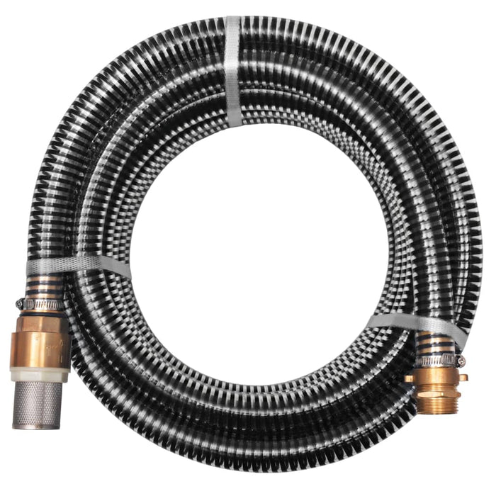 Furtun de aspirație, conectori alamă, 3 m, 25 mm, negru - WALTI WALTI