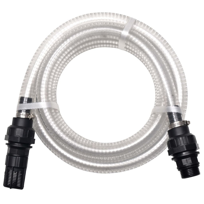 Furtun de aspirare cu racorduri, alb, 2 mm, 4 m WALTI