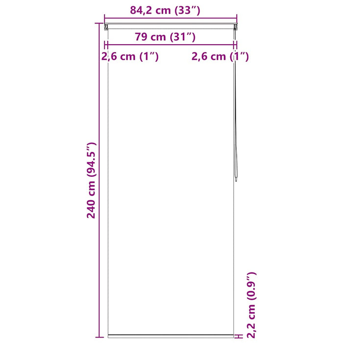 Roletă perdea de duș 80x240 cm Imprimeu Splash - WALTI WALTI