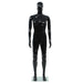Corp manechin masculin, suport din sticlă, negru lucios, 185 cm - WALTI WALTI