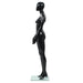 Corp manechin feminin, suport din sticlă, negru lucios, 175 cm - WALTI WALTI